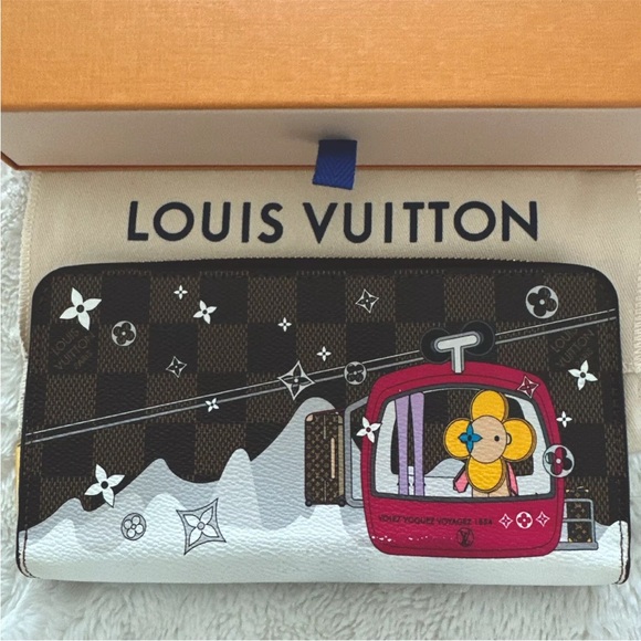 💙 Louis Vuitton Vivienne Holiday Damier Zippy Long Wallet Limited Edition 2019❄️ - Picture 3 of 15